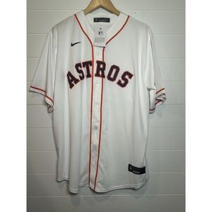 Nike Authentic Houston Astros Baseball MLB Home White Jersey Men's XL "Hazel" 85